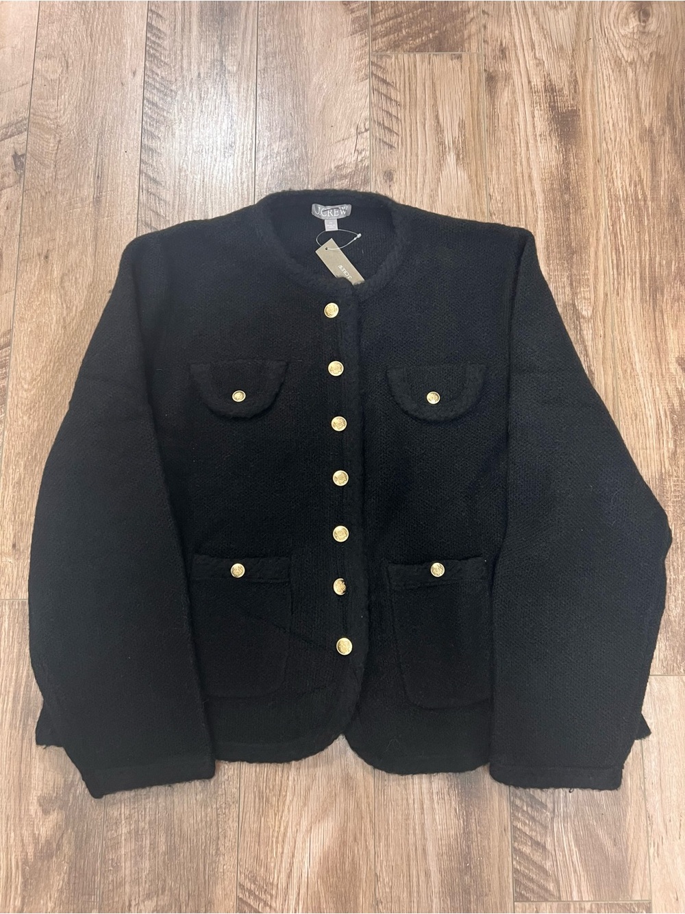NWT J. Crew Knit Lady Cardigan Jacket with Gold Buttons